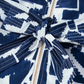 Clarke Blue Abstract Geometric Print Zip Front Tie Waist Shift Dress