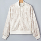 JoBeth Khaki Camouflage Print Quarter-Zip Drop Shoulder Long Sleeve Sweatshirt