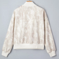 JoBeth Khaki Camouflage Print Quarter-Zip Drop Shoulder Long Sleeve Sweatshirt