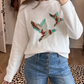 Noelle Wild Mallard Drop Shoulder Round Neck Long Sleeve Pullover Sweater