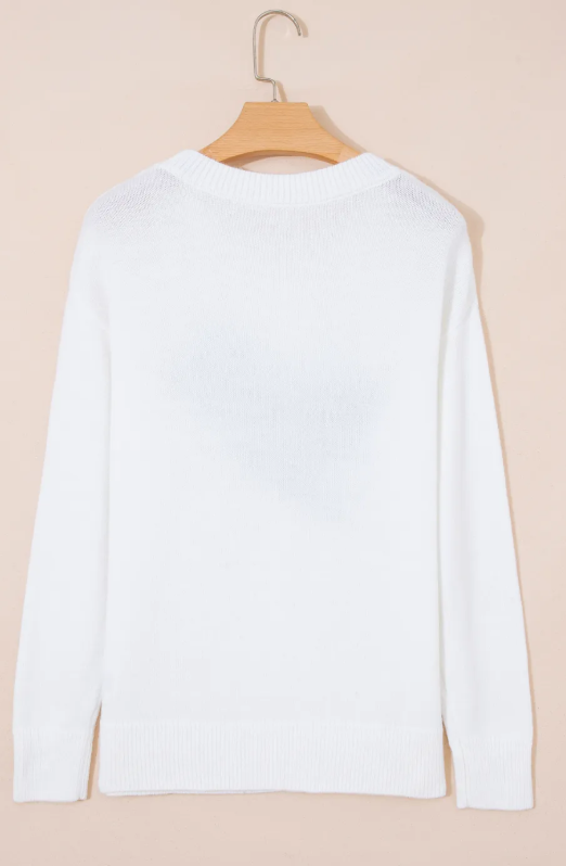 Noelle Wild Mallard Drop Shoulder Round Neck Long Sleeve Pullover Sweater