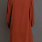 Terilee Coffee Shift Long Sleeve Short Length One Piece Dress