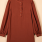 Terilee Coffee Shift Long Sleeve Short Length One Piece Dress