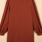 Terilee Coffee Shift Long Sleeve Short Length One Piece Dress