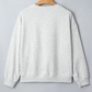 Light Grey Game Day Letter Embroidery Long Sleeve Round Neck Sweatshirt
