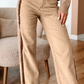 Lucienne Corduroy Side Panel Colorblock Straight Leg Pants