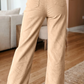 Lucienne Corduroy Side Panel Colorblock Straight Leg Pants