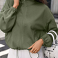 Tinna Army Green Textured Bomber Jacket