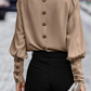 Marta Puff Sleeve Button Back Blouse