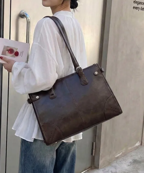 Sherri PU Leather Buckle Shoulder Bag - 2 Colors