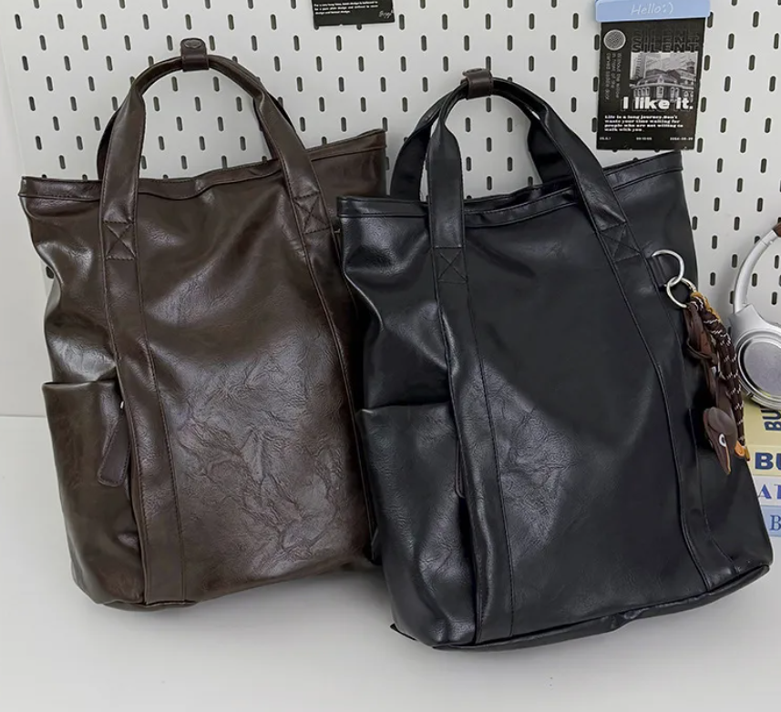 Chanae PU Leather Laptop Backpack - 2 Colors (No Bag Charm)