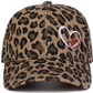 Football Heart Embroidered Baseball Cap - 2 Colors