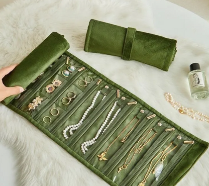 Emerald Luxe Jewelry Roll