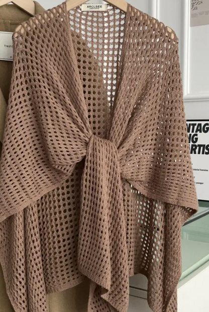 Knit Open Shawl - 3 Colors