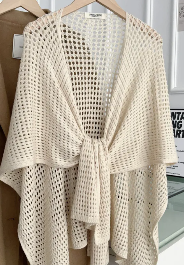Knit Open Shawl - 3 Colors