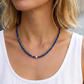 2 Piece Beaded Chain Natural Stone Necklace - 6 Colors