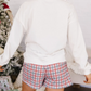 Green Plaid MERRY Holiday Long Sleeve Top and Shorts Set