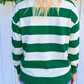 Green Holly Jolly Letter Embroidered Pullover Sweatshirt
