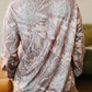 Cambree Brown Abstract Camo Print Color Block Detail Baggy Pullover Sweatshirt