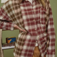 Sacha Contrast Plaid Long Sleeve Button Down Shacket