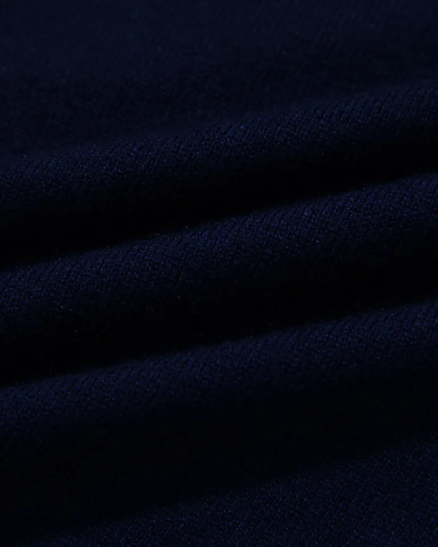 Letta Navy Blue Drop Shoulder Long Sleeve Striped Pullover Sweater