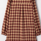 Maritsa Plaid Print Ruffled Long Sleeve Patchwork Hem Mini Shirt Dress
