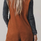 Tracie Tie V Neck Sleeveless Corduroy Romper