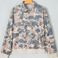 Jolena Casual Camouflage Collar Pullover Sweatshirt