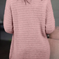Vivien Light Pink Open Front Soft Fuzzy Ribbed Sweater Cardigan