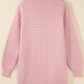 Vivien Light Pink Open Front Soft Fuzzy Ribbed Sweater Cardigan