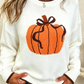 Jolena Pumpkin Pattern Casual Pullover Sweater