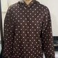 Clare Chocolate Polka‑Dot Cozy Hoodie
