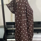 Clare Chocolate Polka‑Dot Cozy Hoodie