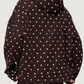 Clare Chocolate Polka‑Dot Cozy Hoodie
