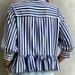 Fredrica Blue Stripe Peplum Blouse