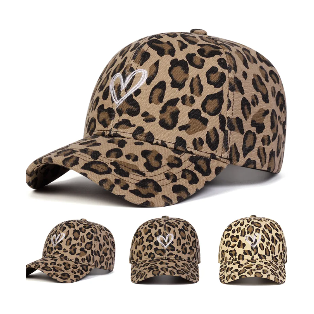 Heart Embroidered Baseball Cap - 2 Colors