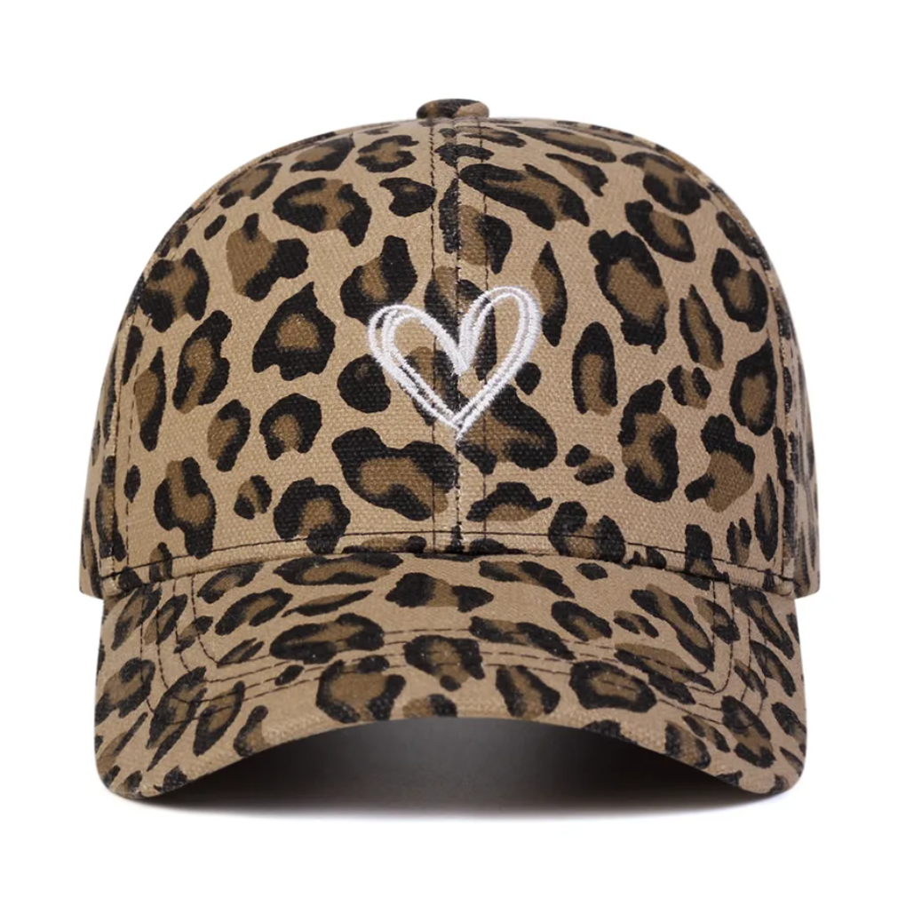 Heart Embroidered Baseball Cap - 2 Colors