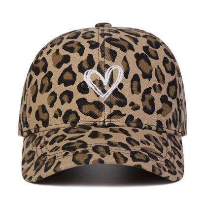Heart Embroidered Baseball Cap - 2 Colors