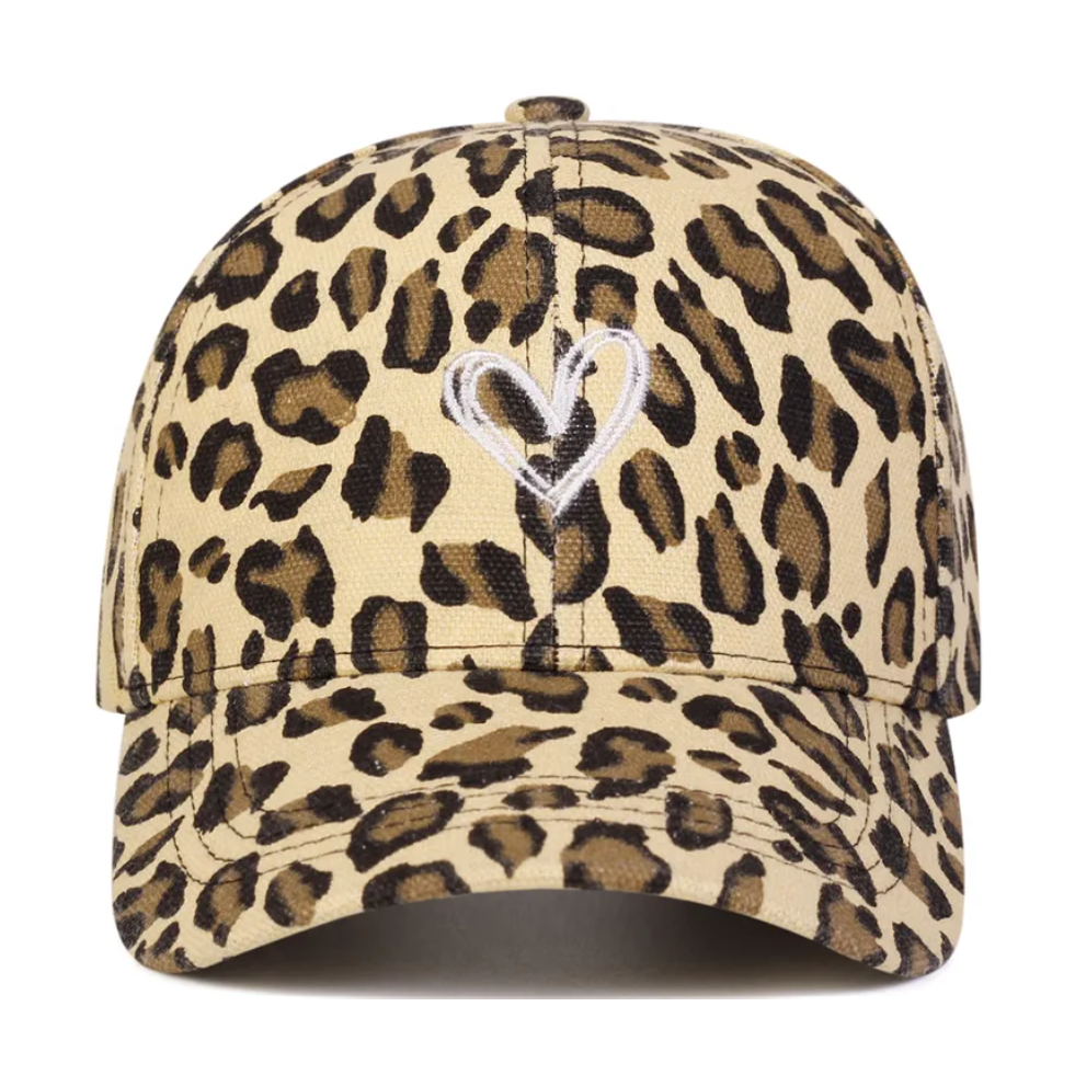 Heart Embroidered Baseball Cap - 2 Colors