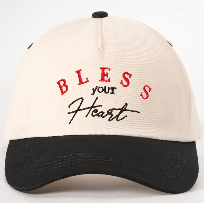 Bless Your Heart Embroidered Baseball Cap - 6 Colors