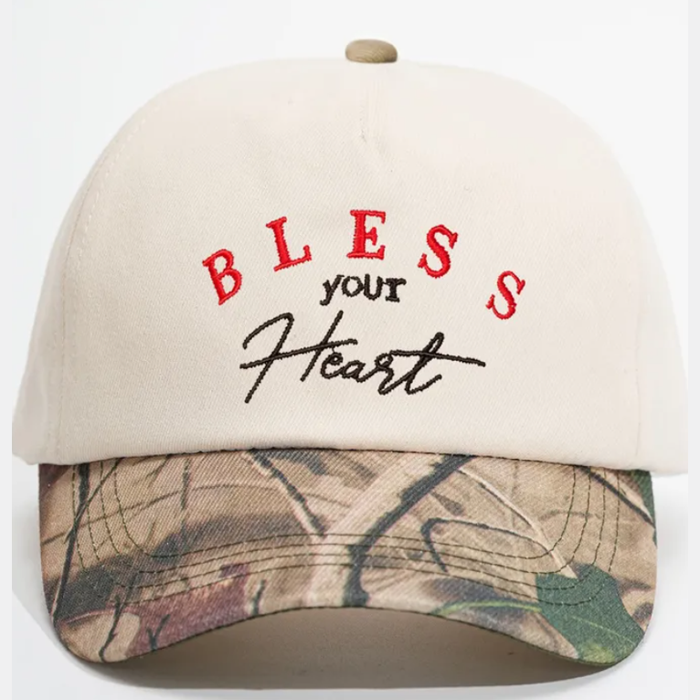 Bless Your Heart Embroidered Baseball Cap - 6 Colors