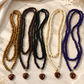 Beaded Necklace With Heart Pendant - 5 Colors