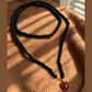 Beaded Necklace With Heart Pendant - 5 Colors