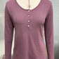 Lenora Mauve Waffle‑Knit Long Sleeve Top