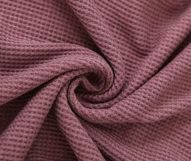 Lenora Mauve Waffle‑Knit Long Sleeve Top
