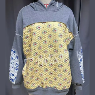 Amberly Quilted Patchwork Artisan Hoodie