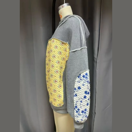 Amberly Quilted Patchwork Artisan Hoodie