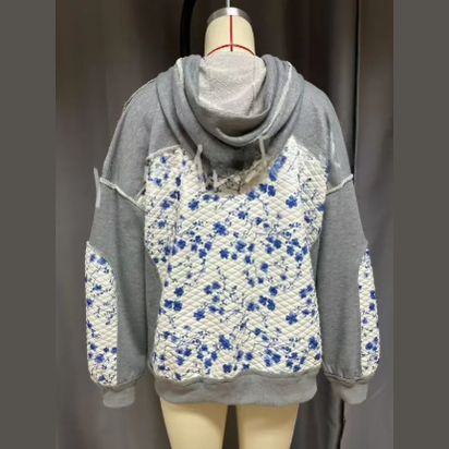 Amberly Quilted Patchwork Artisan Hoodie