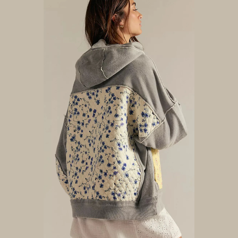 Amberly Quilted Patchwork Artisan Hoodie