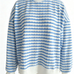 Corby Light Blue Striped Oversized Textured Top